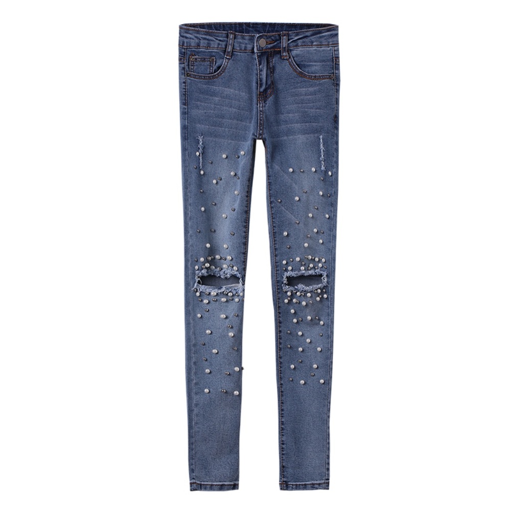 Slim Jeans with Beads - Picture 2 of 3
